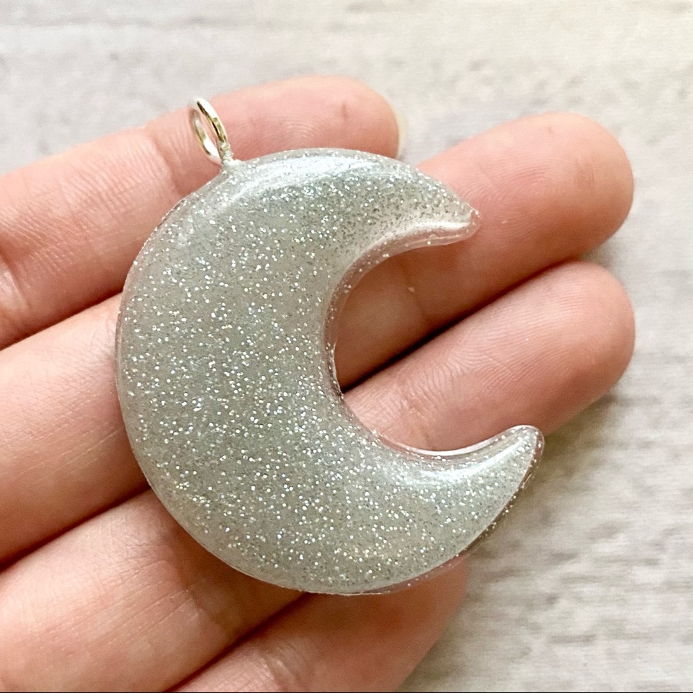 Glowing & Holographic Glitter Moon